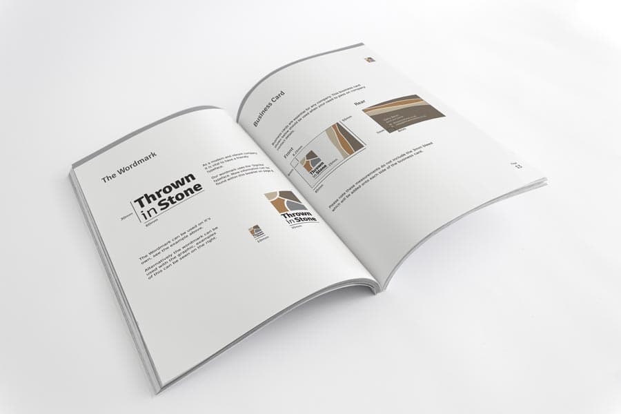 Thrown in Stone Brand Guidelines Booklet