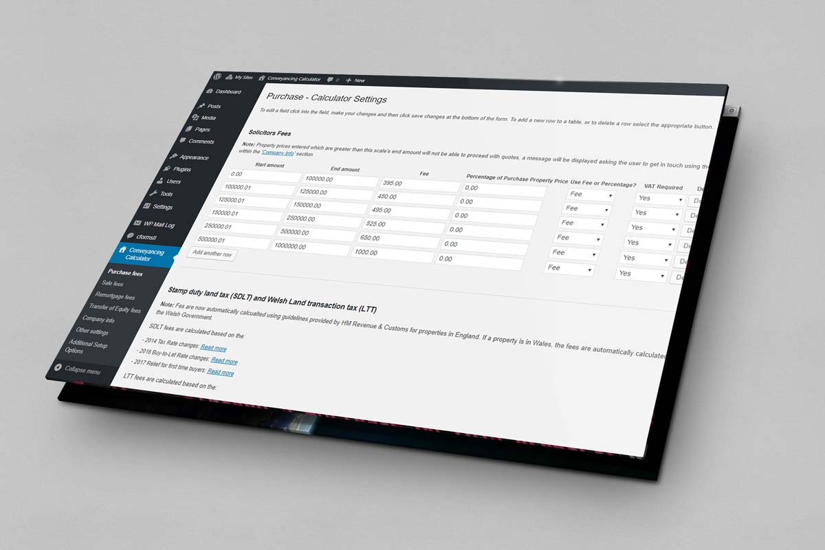 Conveyancing Calculator WordPress Plugin 3